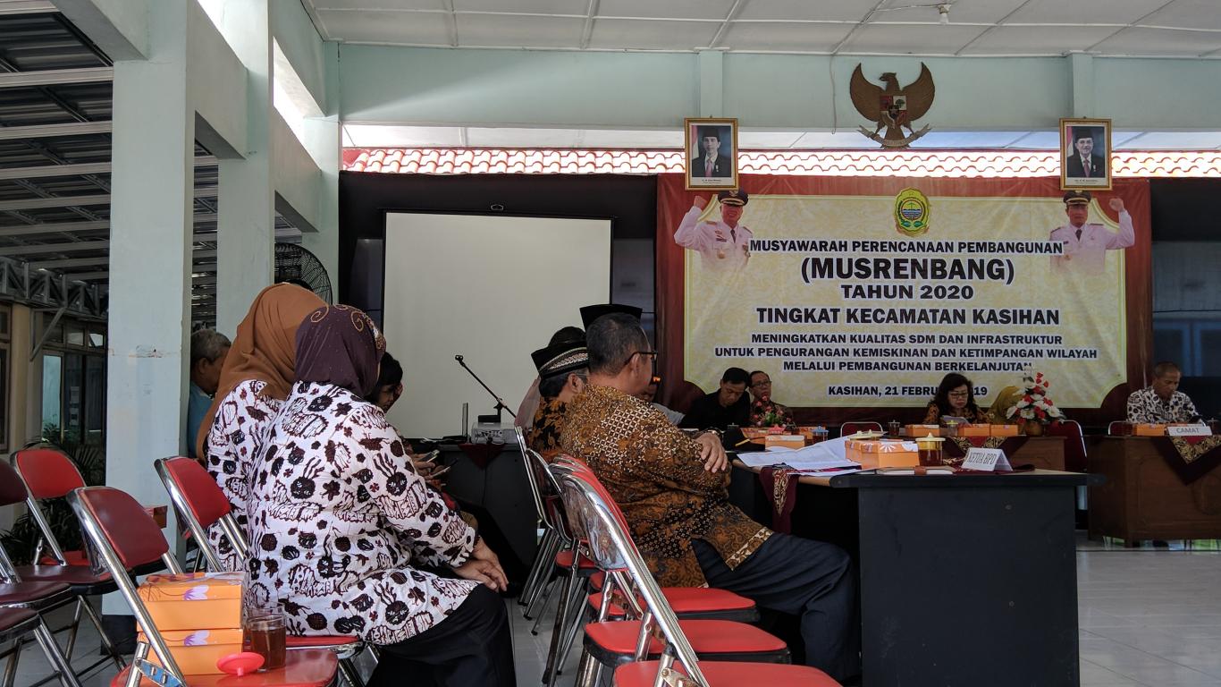 Musyawarah Rencana Pembangunan RKPD Kecamatan Kasihan Tahun 2020 