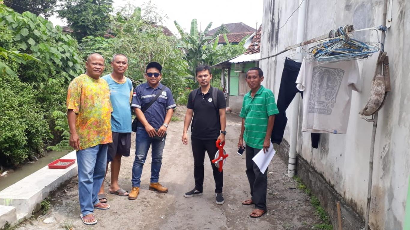 TPK DESA Ngestiharjo Lakukan Cek Lokasi Pemasangan Paving Block