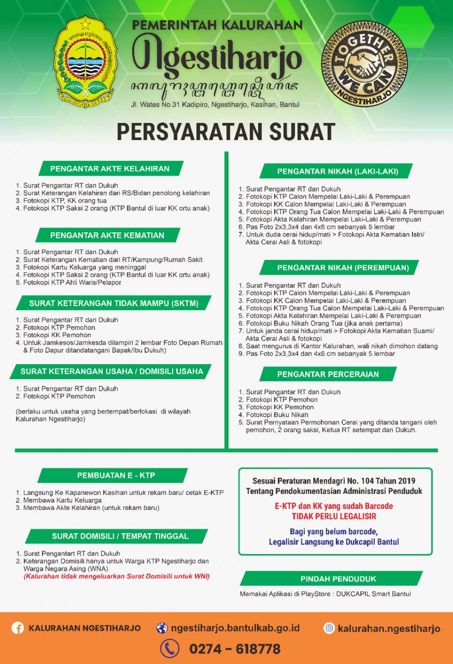 Layanan Offline Kalurahan Ngestiharjo