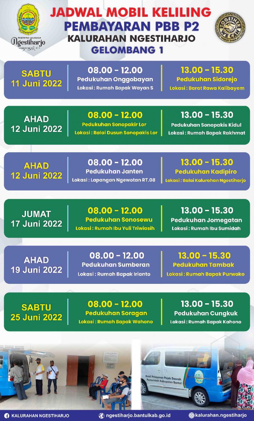 Jadwal Pembayaran PBB P2 Bulan Juni 2022