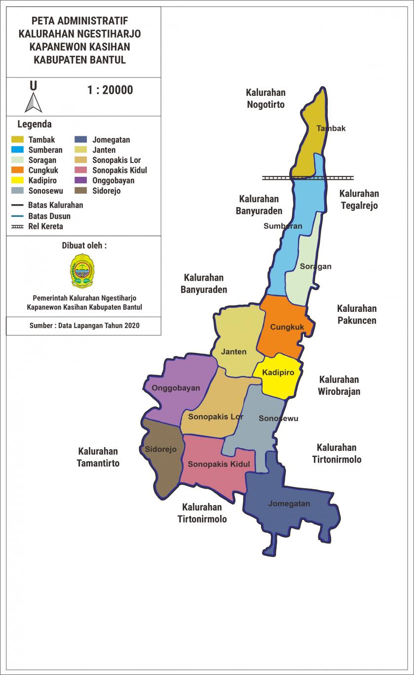 Padukuhan di Kalurahan Ngestiharjo