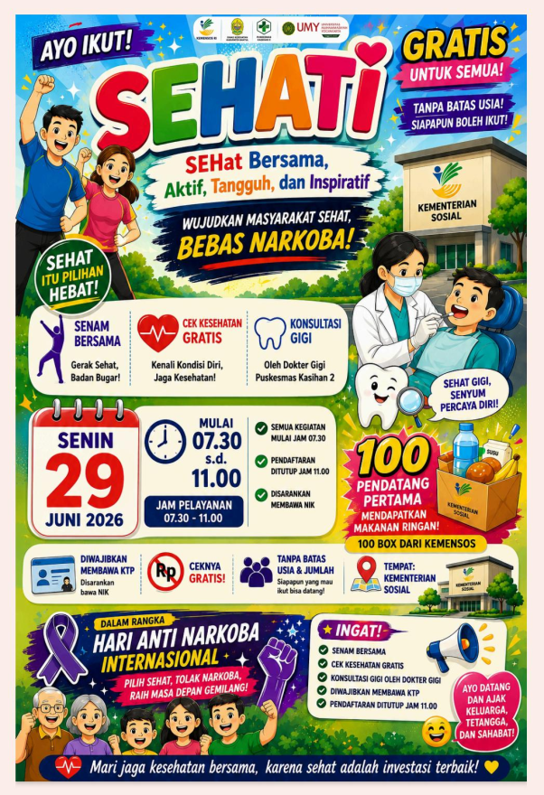 "SEHATI" (SEH at bersama, A ktif, T angguh, dan I nspiratif).