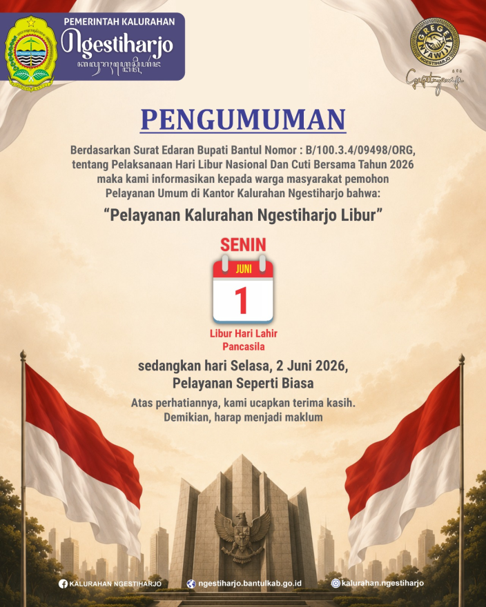 Informasi Pelayanan Kalurahan Ngestiharjo